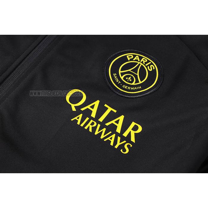 Tuta da Track de Giacca del Paris Saint-Germain Jordan Bambino 2023-2024 Nero